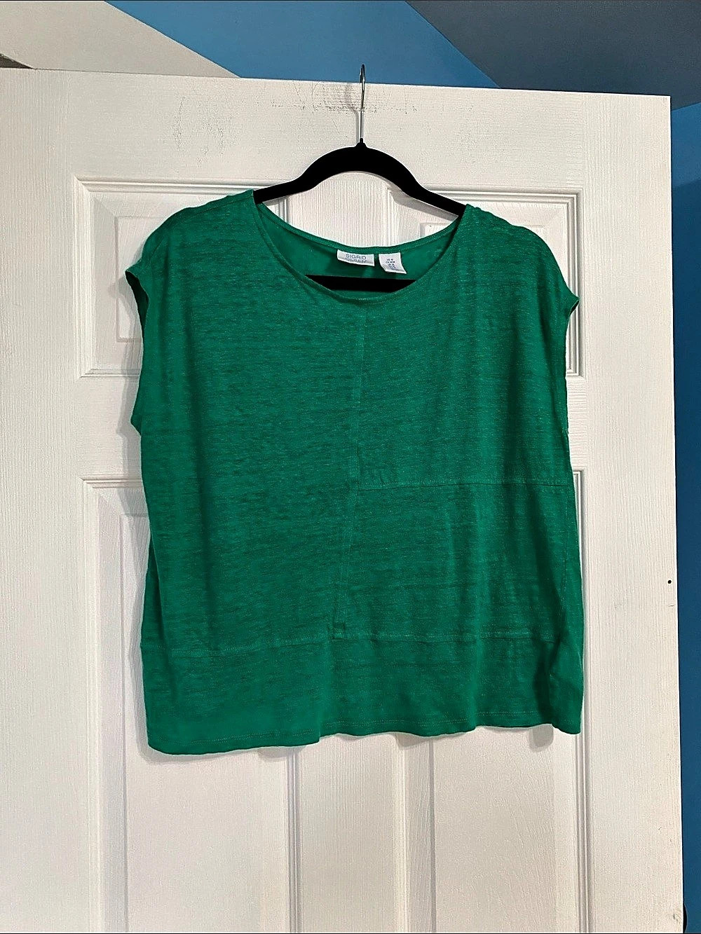 Sigrid Olsen Short Sleeve Top in Green Size Medium great condition